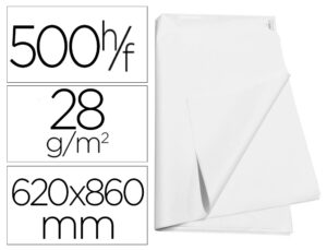 Papel manila blanco 62×86 cm paquete de 500 hojas