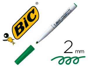 Rotulador bic velleda para pizarra verde punta redonda 1,4 mm