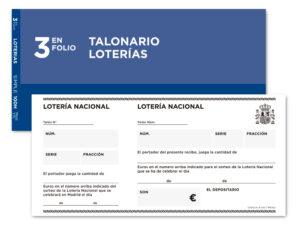 Talonario liderpapel loteria tres en folio 111