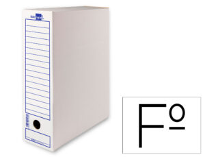 Caja archivo definitivo liderpapel ecouse carton 100% reciclado folio 365x251x100mm 340g/m2