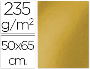 Cartulina liderpapel 50×65 cm 235g/m2 metalizada oro