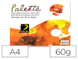 Paleta papel dalbe desechable din a4 40 hojas 60 gr