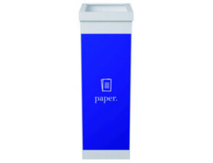 Contenedor papelera reciclaje paperflow con tapa poliestireno para papeles 60 l 76×36,3×26,3 cm