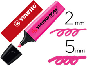 Rotulador stabilo boss fluorescente 70 magenta