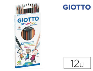 Lapices de colores giotto stilnovo skin tones caja de 12 colores surtidos