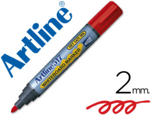 Rotulador artline pizarra ek-517 rojo punta redonda 2 mm tinta de bajo olor