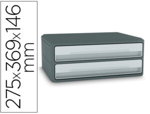 Fichero cajones de sobremesa cep moov up reciclado 80% 2 cajones color gris 275x369x146 mm