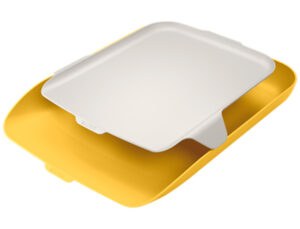 Bandeja sobremesa plastico leitz cosy amarillo 274x62x391mm