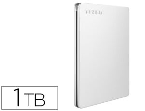 Disco duro externo toshiba canvio slim hdd 2,50″ 5.000 mbit/s usb 3.0 1 tb color blanco”