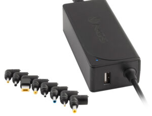 Adaptador de corriente ngs automatic 45w con 8 adaptadores y salida usb 2a