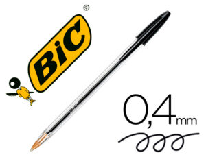 Boligrafo bic cristal original bolsa de 5 unidades negros