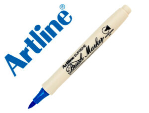 Rotulador artline supreme brush epfs pintura base de agua punta tipo pincel trazo fino azul ultramar