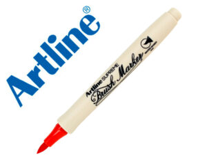 Rotulador artline supreme brush epfs pintura base de agua punta tipo pincel trazo fino rojo