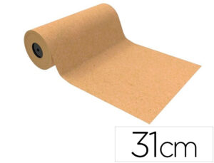 Papel de regalo basika kraft liso natural ancho 31 cm longitud 80 m