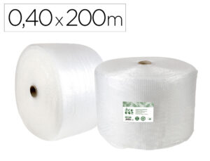 Plastico burbuja liderpapel ecouse 0.40x200m 30% de plastico reciclado