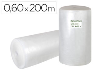 Plastico burbuja liderpapel ecouse 0.60x200m 30% de plastico reciclado