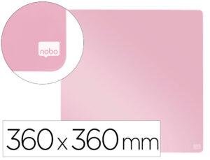 Pizarra nobo magnetica para el hogar color rosa 360×360 mm