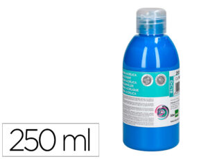 Pintura acrilica liderpapel bote de 250 ml cian