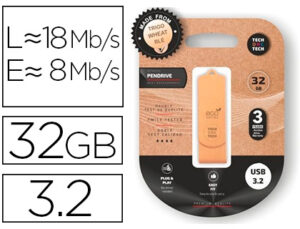 Memoria usb tech one tech ecotech biodegradable 32 gb usb 3.2