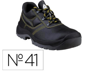 Zapatos de seguridad deltaplus piel crupon pigmentada suela pu bi densidad color negro talla 41