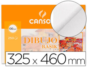 Papel dibujo basik 32.5×46 cm 130 gr sin recuadro