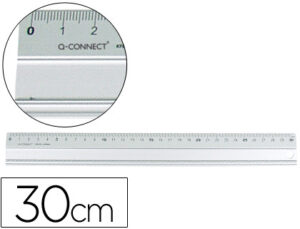 Regla q-connect metalica aluminio 30 cm