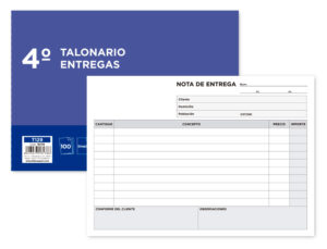 Talonario liderpapel entregas cuarto original t129 apaisado