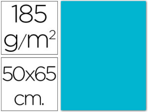 Cartulina guarro azul turquesa 50×65 cm 185 gr