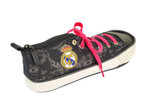 Bolso escolar safta estuche real madrid black zapatilla 240x85x80 mm