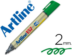 Rotulador artline pizarra ek-157 verde punta redonda 2 mm