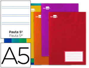 Libreta liderpapel smart a5 32 hojas 60g/m2cuadro pauta 5ª 2.5mm con margen