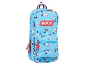 Plumier escolar safta moos rollers mochila con 4 portatodos llenos 120x50x230 mm