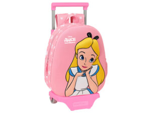 Cartera escolar safta disney classics alicia con carro 270x100x320 mm