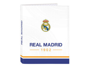 Carpeta safta folio carton 4 anillas mixtas real madrid 1 equipacion 21/22