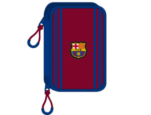 Plumier escolar safta f.c. barcelona 1 equipacion 21/22 doble cremallera 34 piezas 135x45x205 mm