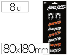 Pins safta team heretics 80×180 mm blister de 8 unidades