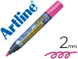 Rotulador artline pizarra ek-517 rosa punta redonda 2 mm tinta de bajo olor