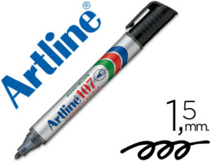 Rotulador artline marcador permanente 107 negro punta redonda