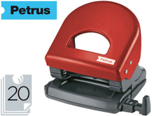 Taladrador petrus 62 color rojo capacidad 20 hojas