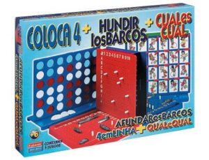 Juegos de mesa falomir cuatro en linea + cual es cual + hundir los barcos