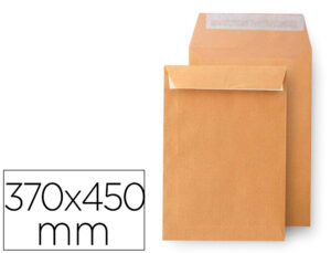 Sobre liderpapel k-36 bolsa kraft 370×450 mm caja de 100 unidades