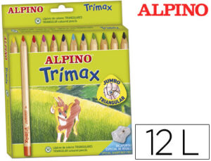 Lapices de colores alpino trimax caja de 12 colores surtidos