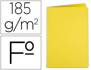 Subcarpeta liderpapel folio amarillo intenso 180g/m2