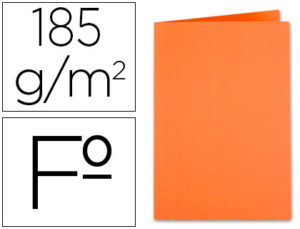 Subcarpeta liderpapel folio naranja intenso 180g/m2