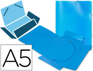 Carpeta liderpapel gomas solapas 34972 polipropileno din a5 azul