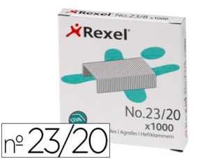 Grapas rexel 23/20 acero caja 1000 unidades