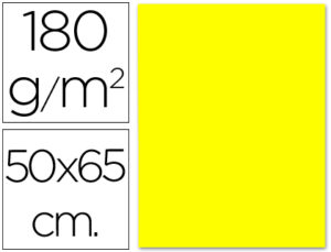 Cartulina liderpapel 50×65 cm 180g/m2 amarillo limon