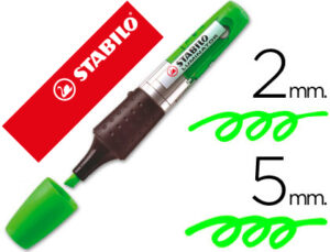 Rotulador stabilo boss luminator verde tinta liquida