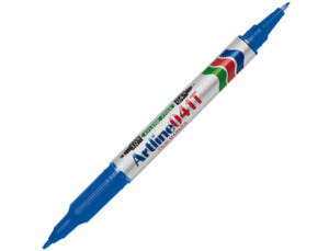 Rotulador artline marcador permanente ek-041t azul doble punta 0.4 y 1.0 mm