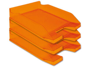 Bandeja sobremesa plastico q-connect naranja transparente240x70x340 mm